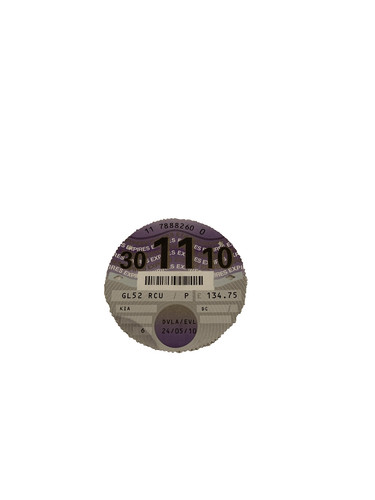 Tax disc 2010 collectible - collectible, rare