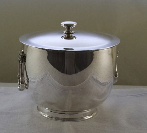 Silver ice bucket with genuine - bucket,