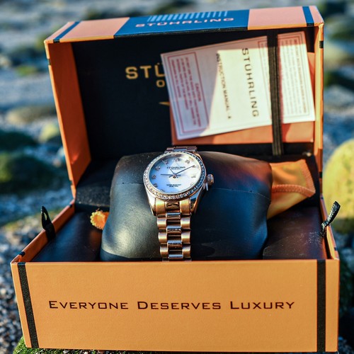 Stuhrling watch gold krysterna - watch,