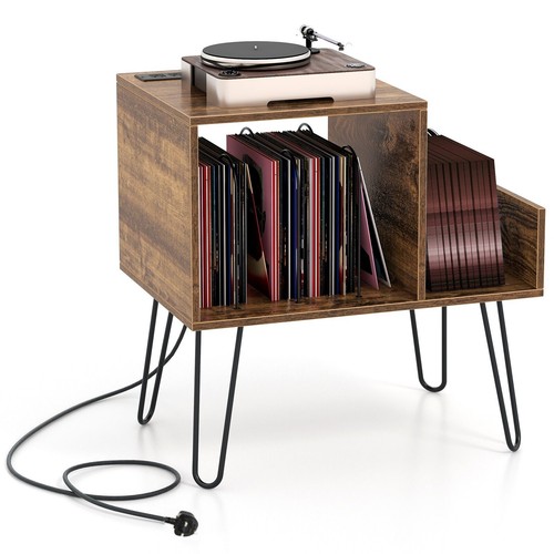 Turntable stand with vinyl - with,