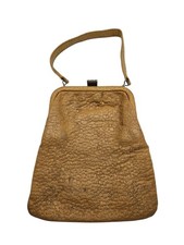 Vintage 1940s Mustard Yellow Leather Bag