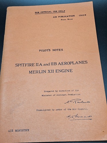 Spitfire iia iib - iia, pilot's