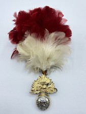 Post WW2 British Royal Regiment Of Fusiliers Cap Badge & Feather Hackle/ Plume