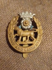 York and Lancaster Regiment. British Military Cap Badge