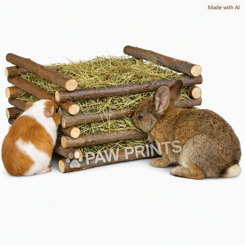 Wood foldable rabbit guine pig - wood,