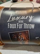 Coloroll Faux Fur Throw Tiger