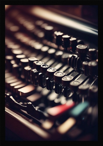 Epic vintage typewriter framed - vintage,