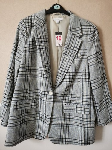 Ladies checked jacket blazer - ladies, jacket/blazer
