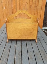 VINTAGE MID CENTURY "HAXYES" TEAK MAGAZINE / PAPER RACK - c1960 -