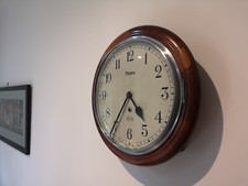 Indian Railway Wall Clock - 20th c - working - free UK Mainland delivery 