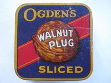 Ogdens Sliced Walnut Plug Tobacco tin EMPTY