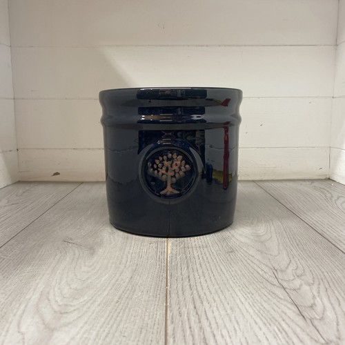 Large glazed terracotta pot - glazed,