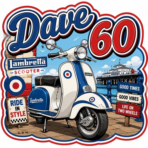 Lambretta scooter cake - 3d,