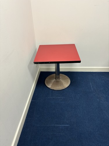 Square cafe table red - cafe,