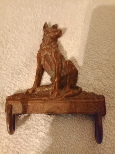 Vintage brass alsatian wall - vintage,