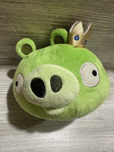 Green pig crown - pig, birds
