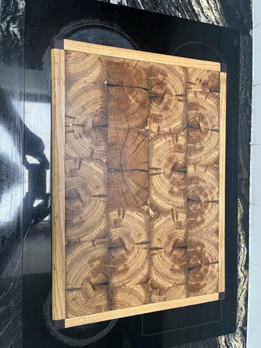 Solid oak butchers block end - solid,