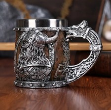 Viking Mug Stein Tankard Coffee 450ml Norse Medieval Beer Fantasy Drinking