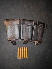 K98 Magazine Pouch Ww2 German with Clip and Spent Casings for K98 Vintage Rare