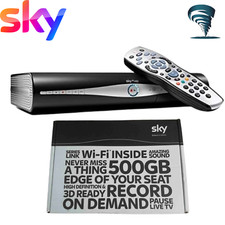 SKY + HD Box 500GB WiFi Remote Control & Cables Slimline Plus DRX890WL New Open