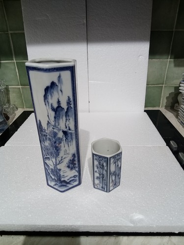 Pair vintage hexagonal - pair,