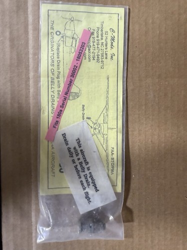 Cessna 180 fuel valve drain - fuel,