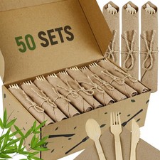 Pre Rolled Napkin and Bamboo