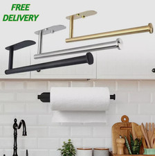 Kitchen Roll Paper Towel Holder Under Cabinet Self Adhesive-Wall Mounted Hanger