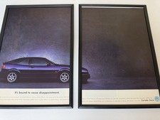 Framed Original VW Corrado Storm VR6 Mystic Blue Magazine Advert Man Cave Rare