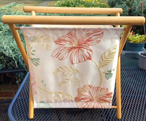 Magazine rack floral fabric - magazine,