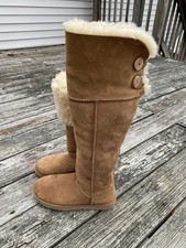 UGG Over The Knee Bailey Button Boots Chestnut Size 8