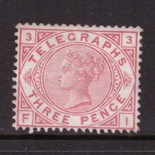 1880 Telegraph stamp Sg T4 3d