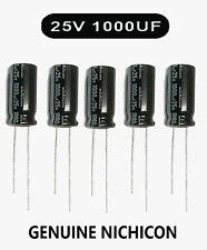1000uF 25V Capacitor Electrolytic Genuine Nichicon 105 C Low ESR 10x20mm  5 Pack