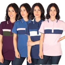 Ladies Striped Polo Shirt