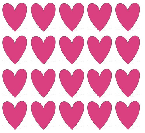 Heart shaped stickers - 20,