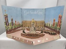Royal Coronation Queen Elizabeth II Vintage 1950s Large Shop Window Display Prop
