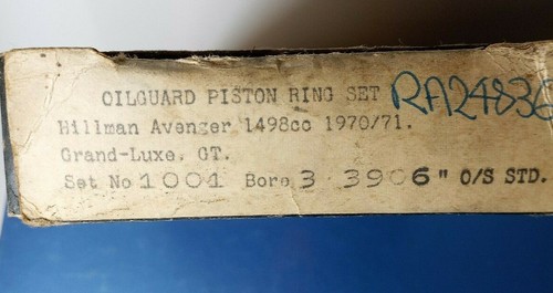 Cords piston rings - piston, 1001