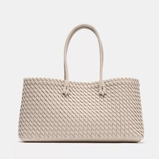 Zara Off White Faux Woven