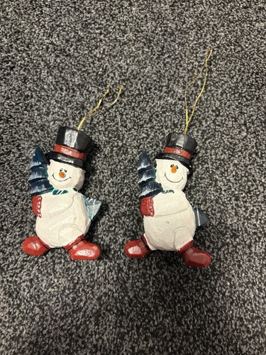 Wooden snowmen christmas - x,