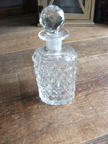 Small glass decanter with - small,