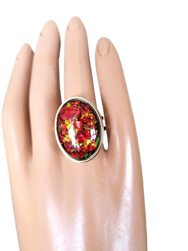 Opal ring red - opal, ring: