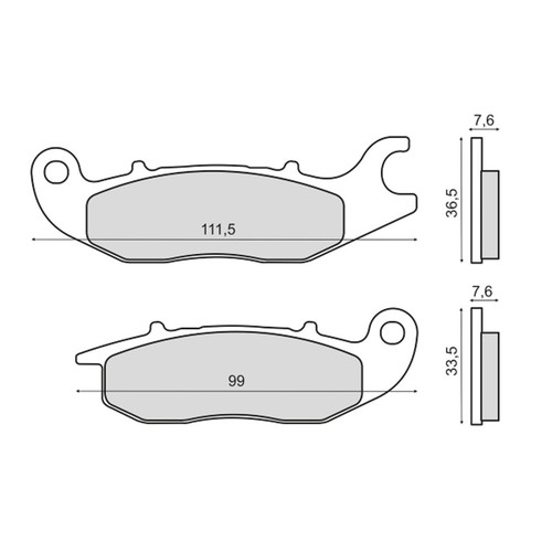 Pair brake pads sintered rieju - pads,