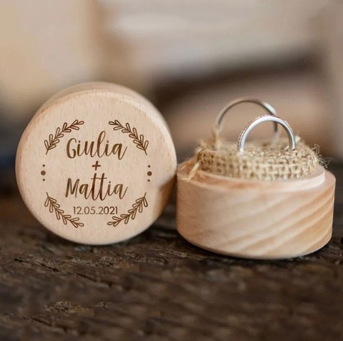Personalised wedding ring box - ring,