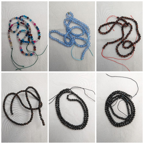 3mm gemstone beads - beads,, red