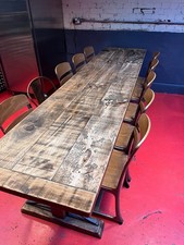 large Ironbridge Bespoke Pine Trestle Table - 3000mm x 700mm