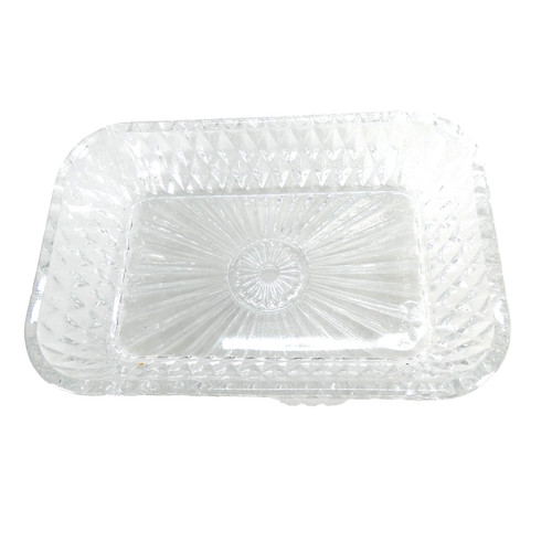 Vintage pressed glass butter - vintage,