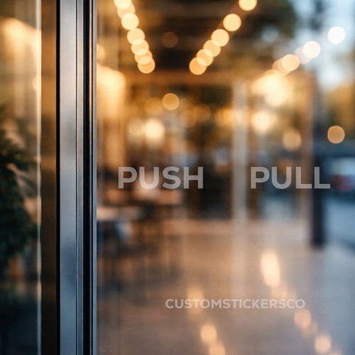Push and pull vinyl - vinyl, decal