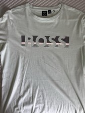 BOSS Men's Light Green Graphic