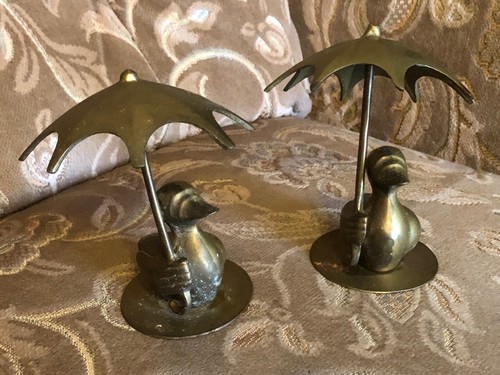 Pair vintage brass - of,