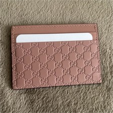 Gucci Pink Leather Card Holder